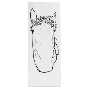 Funny Horse Lover Gift Whimsical Supervisory Snoot Wine Gift Bag
