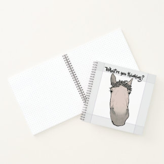 Funny Horse Lover Whimsical Gift Journal Thinking