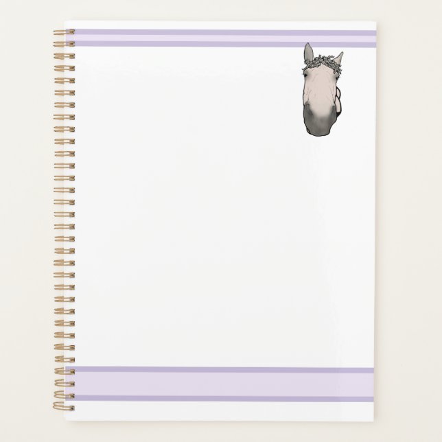 Funny Horse Lover Whimsical Supervisory Snoot Planner (Front)