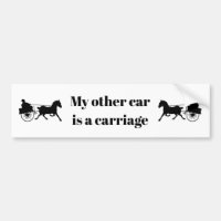 Funny horse my other car is a carriage
