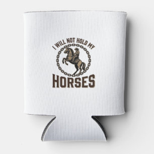 Funny Horse Quote Vintage Western Riding Design_1 Can Cooler