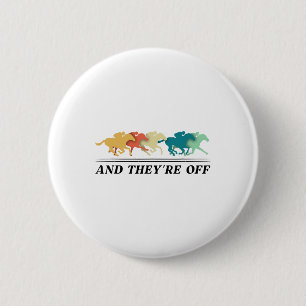 Funny Horse Racing Jockey Racer Der6 6 Cm Round Badge