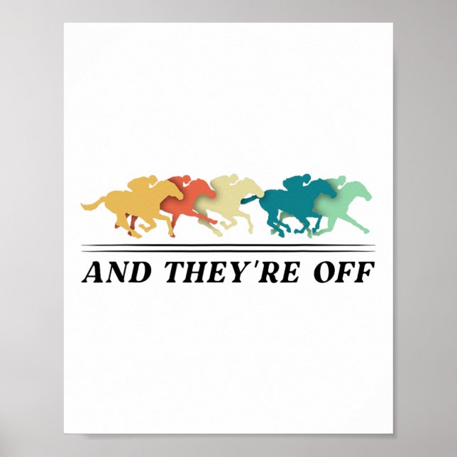 Funny Horse Racing Jockey Racer Der6  Poster (Front)