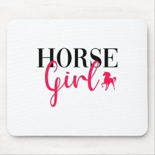 Funny Horse Riding Girl Horseback Riding Horse Gir Mouse Pad