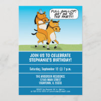 Funny Horse Riding Horse Birthday Party