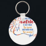 Funny Horse Show Shirts For Women - Horse Show Mom Key Ring<br><div class="desc">A stylish keychain featuring a vintage classic car design. A perfect accessory for car lovers and collectors. Great for everyday use or as a small and thoughtful gift for classic car enthusiasts.</div>