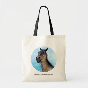 Funny Horse Smile Portrait Art Tote Bag