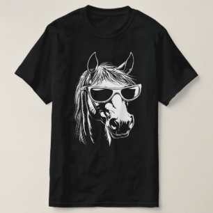 Funny Horse Sunglasses , Horse Wearing Sunglasses T-Shirt