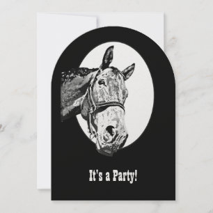 Funny Horse Western Theme Birthday Custom Invite