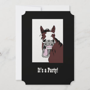 Funny Horse Western Theme Birthday Custom Invite