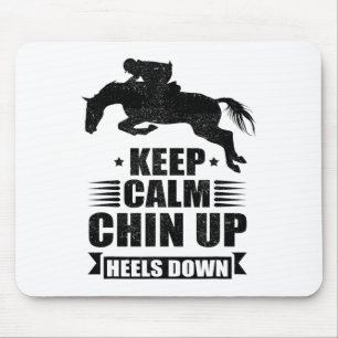 Funny Horseback Riding Gift Girls Cool Chin Up Hee Mouse Pad