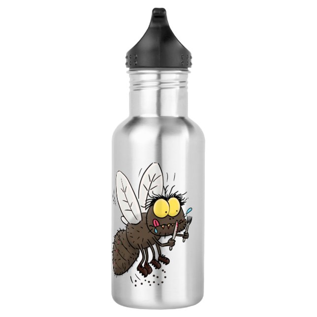 Funny horsefly insect cartoon 532 ml water bottle (Right)