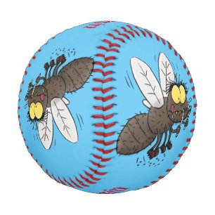 Funny horsefly insect cartoon baseball