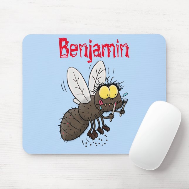 Funny horsefly insect cartoon mouse pad (With Mouse)