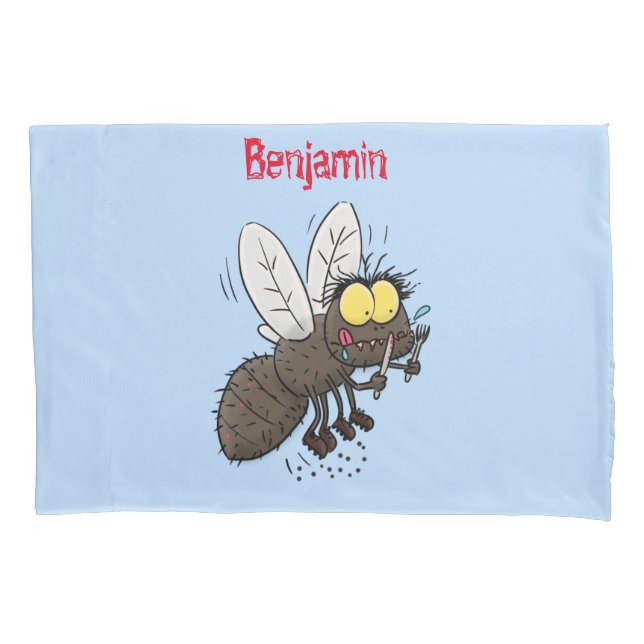 Funny horsefly insect cartoon pillowcase (Front)