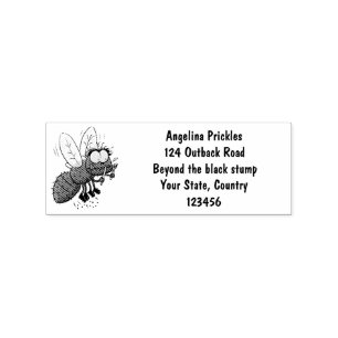 Funny horsefly insect cartoon rubber stamp