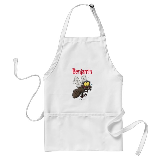 Funny horsefly insect cartoon standard apron (Front)
