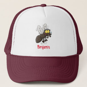 Funny horsefly insect cartoon trucker hat