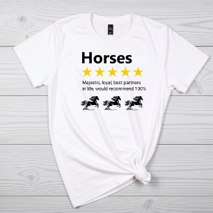 Funny Horses 5-star review T-Shirt