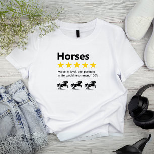 Funny Horses 5-star review T-Shirt