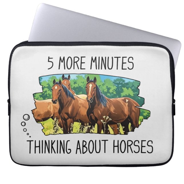 Funny Horses Laptop Sleeve (Front)