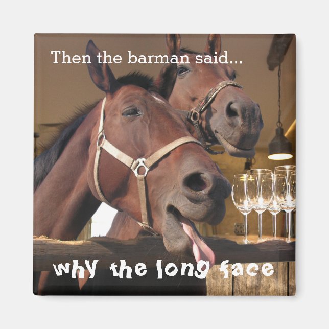 Funny Horses Magnet (Front)
