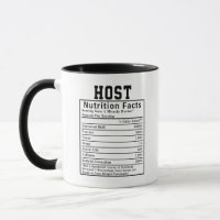 Funny Host Nutrition Facts Event Staff Worker Gift