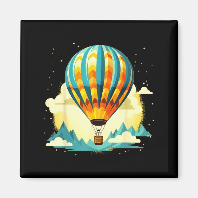 Funny Hot Air Balloon For New Adventures Lovers  Magnet (Front)