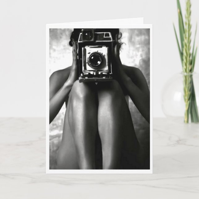 Funny Hot Chick Birthday Picture Card (Front)