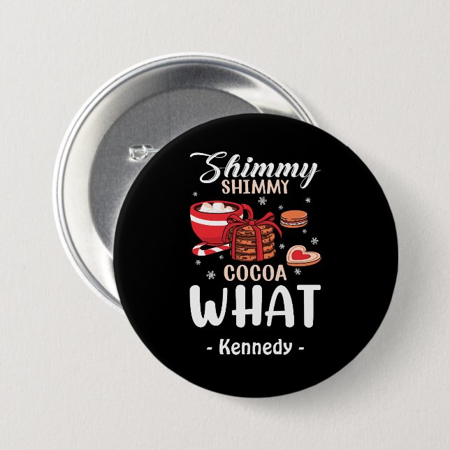 Funny Hot Chocolate & Cookie Winter 7.5 Cm Round Badge (Front & Back)
