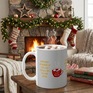 Funny Hot Cocoa & Holiday Cheer Festive Christmas Coffee Mug