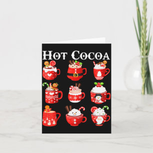 Funny Hot Cocoa Santa Elf C Merry Christmas Pajama Card