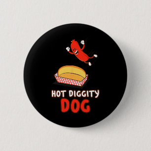 Funny Hot Dog 6 Cm Round Badge