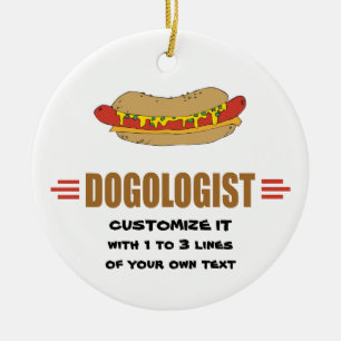 Funny Hot Dog Ceramic Tree Decoration