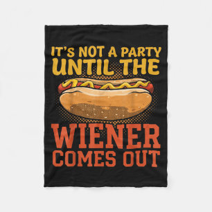 Funny Hot Dog Design For Men Women Hotdog Stand Ga Fleece Blanket