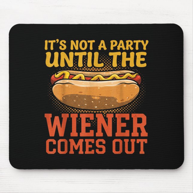 Funny Hot Dog Design For Men Women Hotdog Stand Ga Mouse Pad (Front)