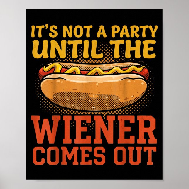 Funny Hot Dog Design For Men Women Hotdog Stand Ga Poster (Front)