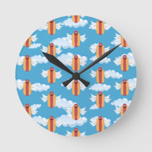 Funny Hot Dog Emoji Meaning Food Humour Emojis Jok Round Clock