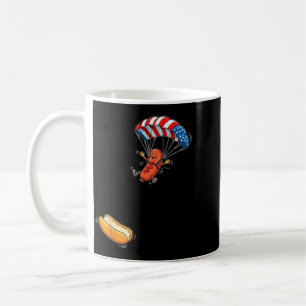 Funny Hot Dog Jumping Into Bun Sausage Bbq Coffee Mug