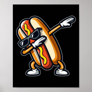 Funny Hot Dog Lover Hotdog Dab Dancing Foodie Kids Poster