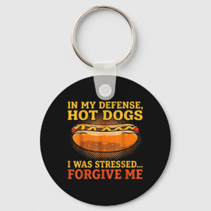 Funny Hot Dog Lover Humour Wiener Grilling BBQ Foo Key Ring