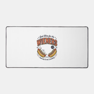 Funny Hot Dog Wiener Vintage Shirt Design_1 Desk Mat