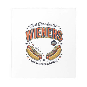 Funny Hot Dog Wiener Vintage Shirt Design_1 Notepad