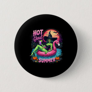 Funny Hot Ghoul Summer Summerween Vibes Skeleton I 6 Cm Round Badge
