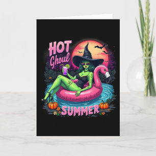 Funny Hot Ghoul Summer Summerween Vibes Skeleton I Card