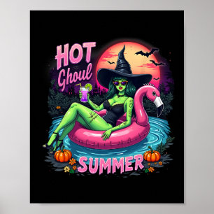 Funny Hot Ghoul Summer Summerween Vibes Skeleton I Poster
