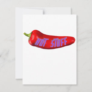 Funny Hot Stuff Red Chilli Pepper Holiday Card