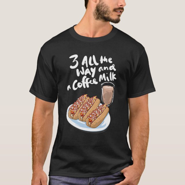 Funny Hot Weiner T Shirt Coffee Milk Rhode Island  (Front)