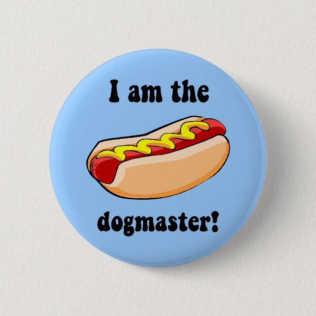 Funny hotdog 6 cm round badge (Front)