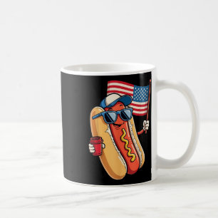 Funny Hotdog Fast Food Patriotic Us America Flag 4 Coffee Mug